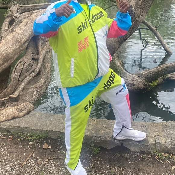 Mens lined 2piece lined wind breaker suit by Dope Sports; sz 2X - Picture 12 of 12